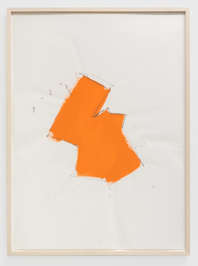 Imi Knoebel, Untitled, 1976, Oil and graphite on paper, 39 3/8 x 27 1/2 in (100 x 70 cm), IK76.009