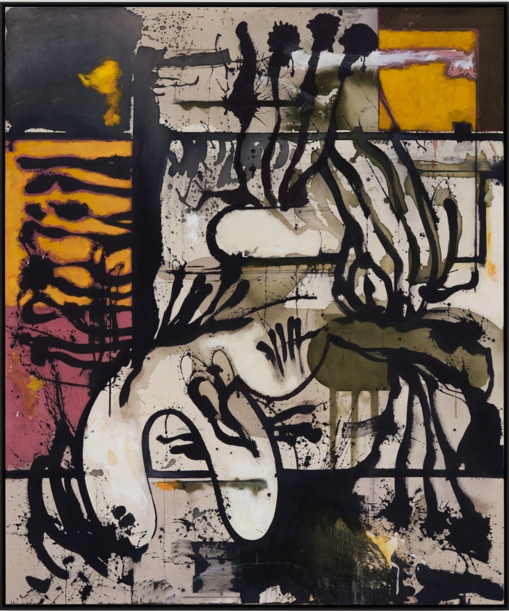 Jan-Ole Schiemann Untitled , 2023-2024 Ink and acrylic on canvas 59 x 49 1/4 in 150 x 125 cm (JSC24.005)