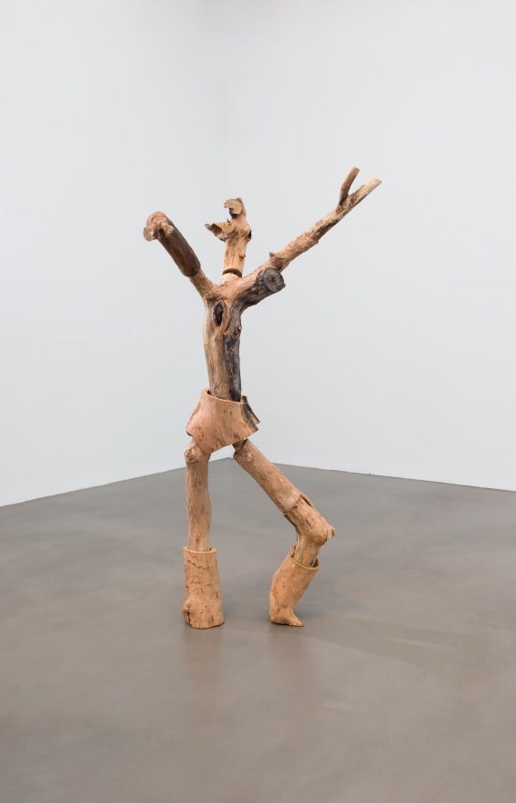 Nicola Tyson Dancing Figure 2, 2016 Apple, elm, and wood 79 x 46 x 40 in 200.7 x 116.8 x 101.6 cm (NTY21.002)