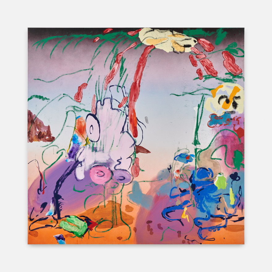 Antwan Horfee glitch in the dawn club, 2022 Acrylic on canvas 78 3/4 x 78 3/4 in 200 x 200 cm (HOR22.004)