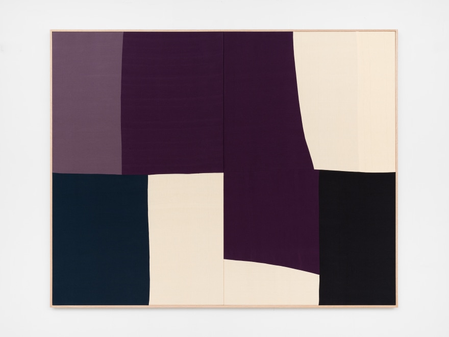 Ethan Cook, Switch, 2020. Hand woven cotton and linen, framed 64 x 80 in, 162.6 x 203.2 cm (ECO20.037)