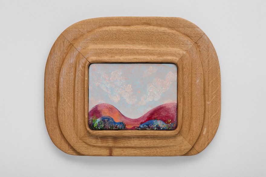 Karel Dicker Red Hills, 2025 Acrylic on Belgian linen with French oak frame 12 x 14 in 30.5 x 35.6 cm (KDI25.015)
