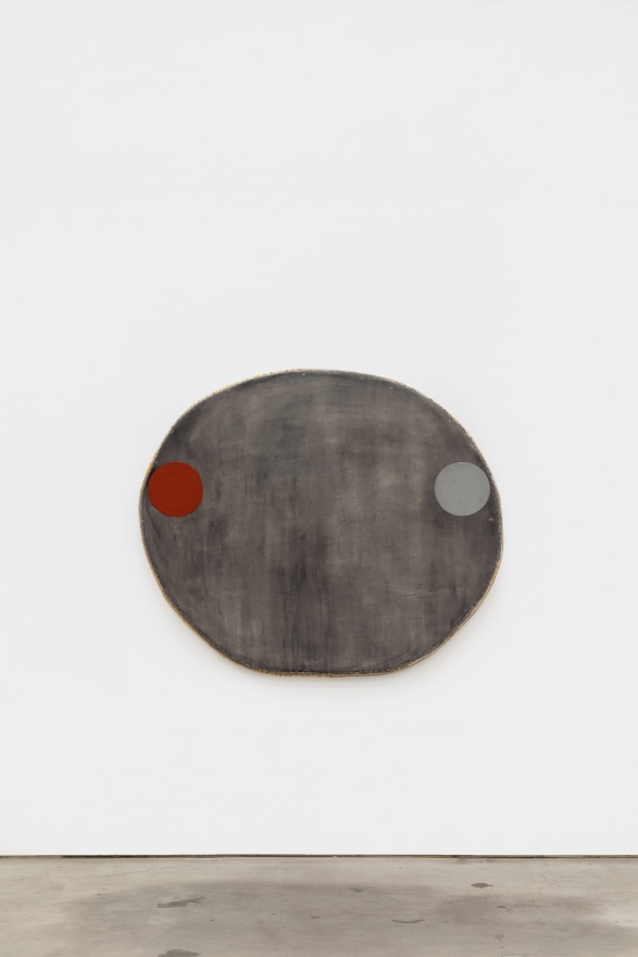 Otis Jones Large Gray with One Gray and One Red Oxide, 2021 Acrylic on linen on wood 47 1/2 x 56 x 4 in 120.7 x 142.2 x 10.2 cm (OJO21.002)