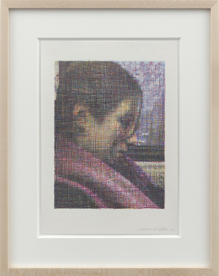 Asher Liftin Ariadne (Metronorth), 2023 Colored pencil on paper 16 1/2 x 13 1/4 in (framed) 41.9 x 33.7 cm (framed) (ALI23.026)