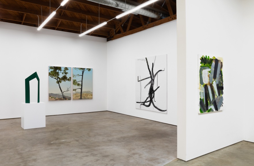 Some Trees, Organized by Christian Malycha, 2019, Nino Mier Gallery, Los Angeles, Installation view Neorthwestern Corner of Main Room