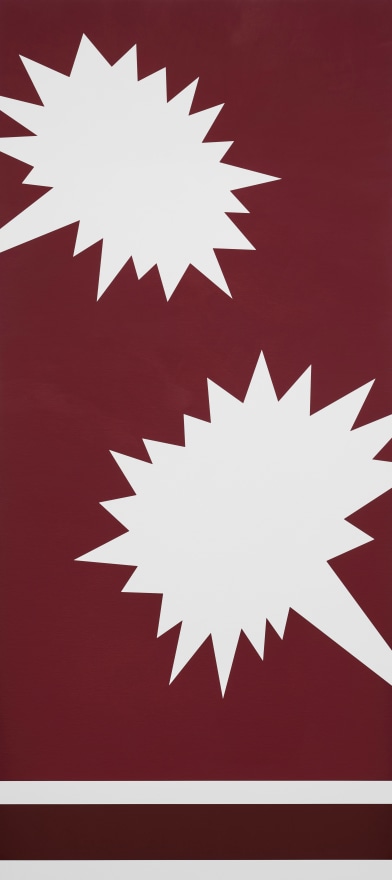 Thomas Wachholz Yeah, 2020 Red phosphorus and acrylic on canvas 78 3/4 x 35 3/8 x 1 3/8 in 200 x 90 x 3.5 cm (TW20.023)