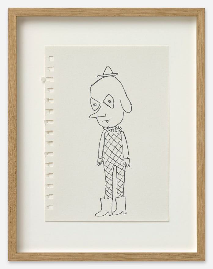 Stefan Rinck Untitled, 2022 Ink on drawing notebook paper 8 1/4 x 5 1/2 in (unframed) 21 x 14 cm (unframed)&nbsp; 11 3/4 x 9 1/8 x 1 1/8 in (framed) 30 x 23 x 3 cm (framed) (SRI22.035)