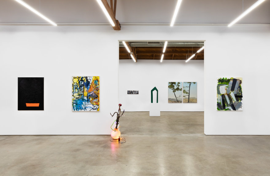 Some Trees, Organized by Christian Malycha, 2019, Nino Mier Gallery, Los Angeles, Installation view of Western Side of Secondary Room into Main Room