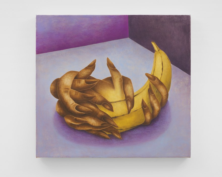Ginny Casey Banana Hands, 2022 Oil on canvas 24 x 26 in 61 x 66 cm (GCA22.028)