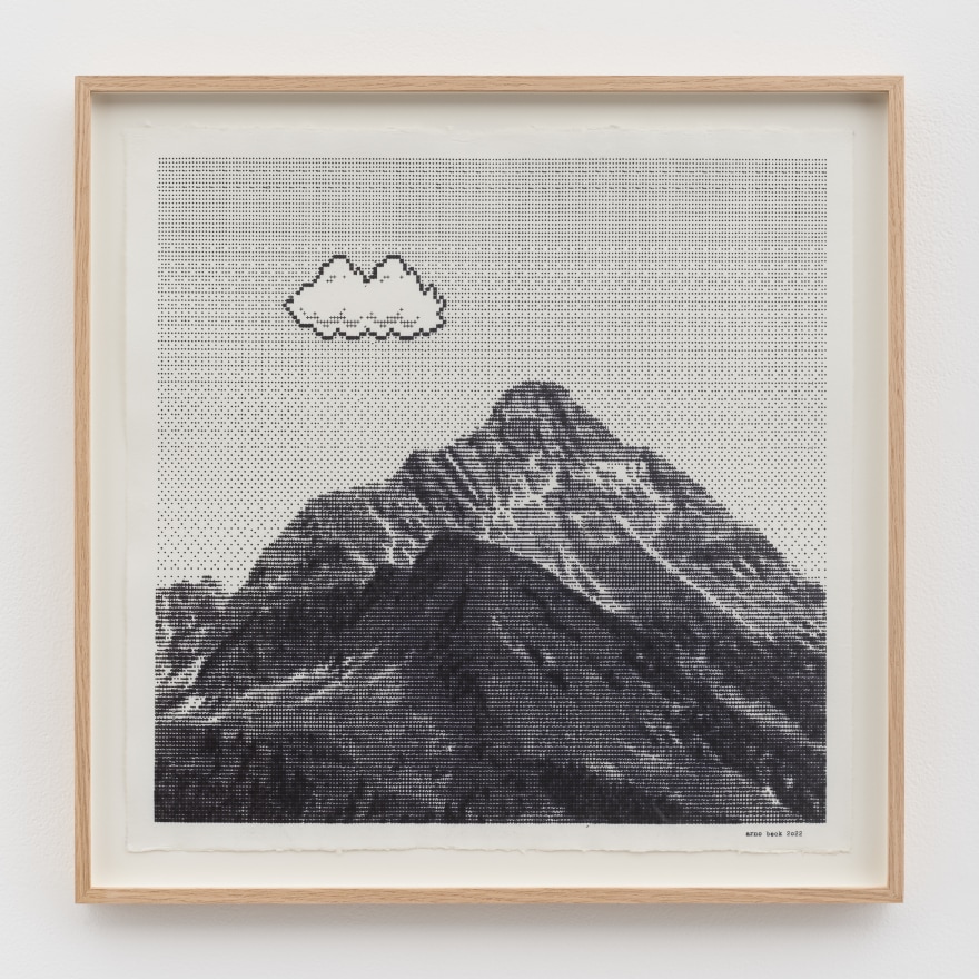 Arno Beck Untitled, 2022 Typewriter drawing on paper 20 3/4 x 20 3/4 x 1 1/4 in (framed) 52.7 x 52.7 x 3.2 cm (framed) (ABE22.017)