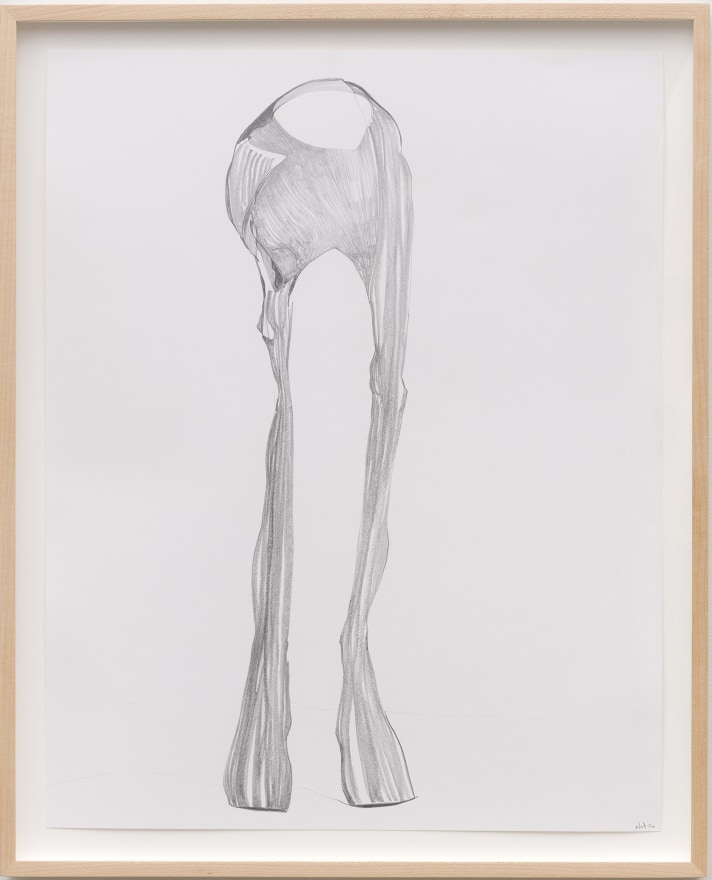 Nicola Tyson Graphite Drawing #17, 2014 Graphite on paper 26 3/4 x 21 3/4 x 1 1/2 in (framed) 67.94 x 55.24 x 3.81 cm (framed) (NTY23.012)
