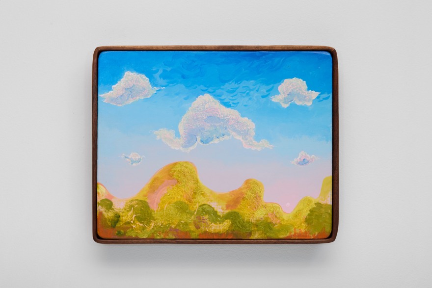 Karel Dicker Cloudy Body, 2025 Acrylic on Belgian linen with American walnut frame 10 x 12 1/2 in 25.4 x 31.8 cm (KDI25.036)
