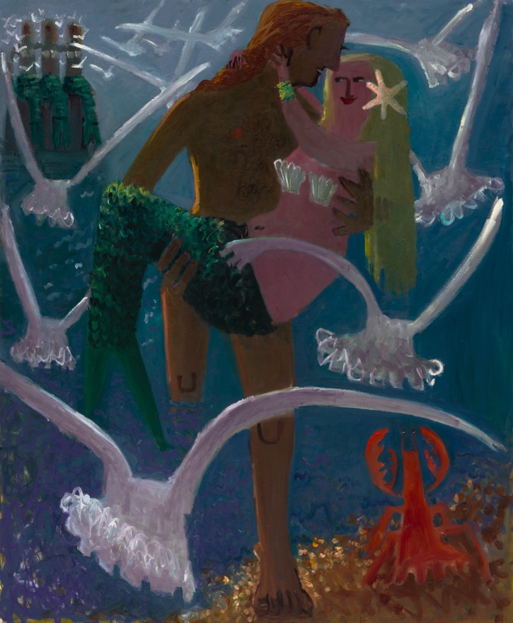 Kyle Staver Margaret's Mermaid, 2023 Oil on linen 70 x 58 in 177.8 x 147.3 cm (KST23.002)