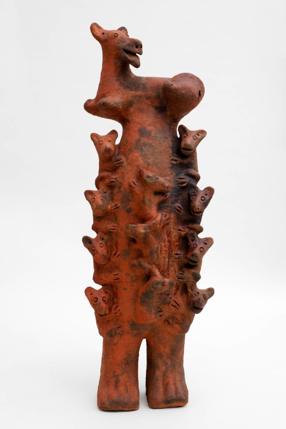 Seyni Awa Camara Untitled, 2017 Fired clay 43 1/4 x 14 5/8 x 13 3/8 in 110 x 37 x 34 cm (SAW23.002)