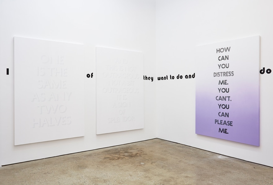 Installation View 2 of Eve Fowler the difference is spreading (May 22&ndash;July 3, 2015). Nino Mier Gallery, Los Angeles, CA