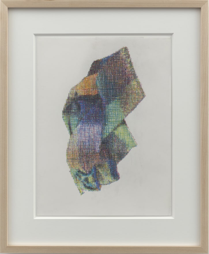 Asher Liftin Scarf I, 2023 Colored pencil on paper 14 x 17 in (framed) 35.6 x 43.2 cm (framed) (ALI23.014)