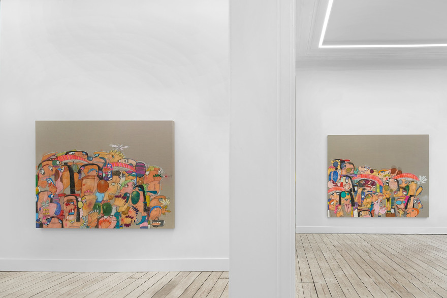 Installation view of Rafa Macarr&oacute;n, MULTITUDE, (October 14 - November 10, 2022). Nino Mier Gallery, Brussels.