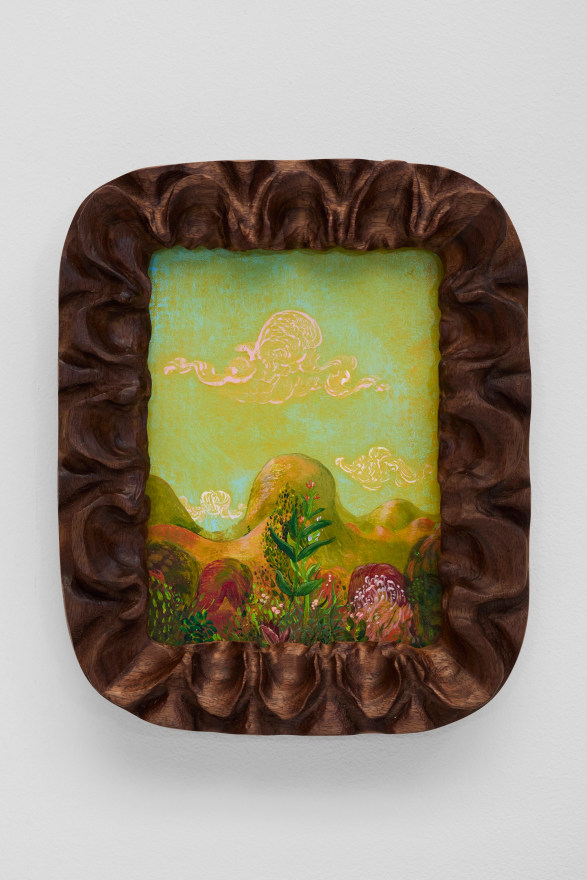 Karel Dicker Fresh Wildflowers, 2025 Acrylic on Belgian linen with American walnut frame 10 x 7 7/8 in 25.4 x 20 cm (KDI25.012)