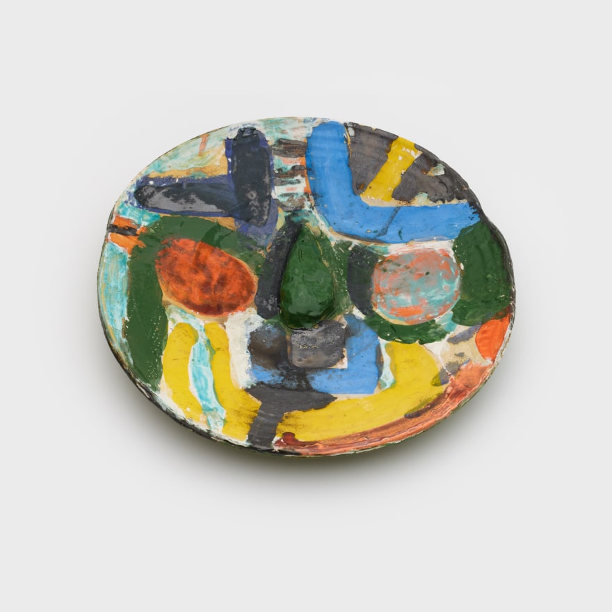 Roger Herman Untitled, 2023 Glazed ceramic 17 1/2 x 17 3/4 x 3 in 44.5 x 45.1 x 7.6 cm (ROH23.171)