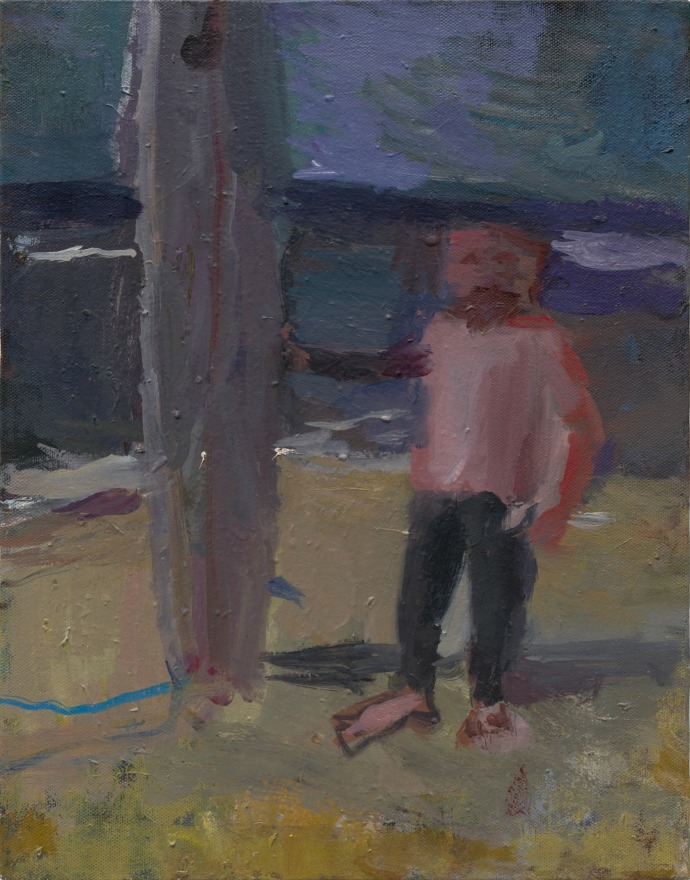 Janice Nowinski Surfer, 2020 Oil on canvas 14 x 11 in 35.6 x 27.9 cm (JNO23.001)