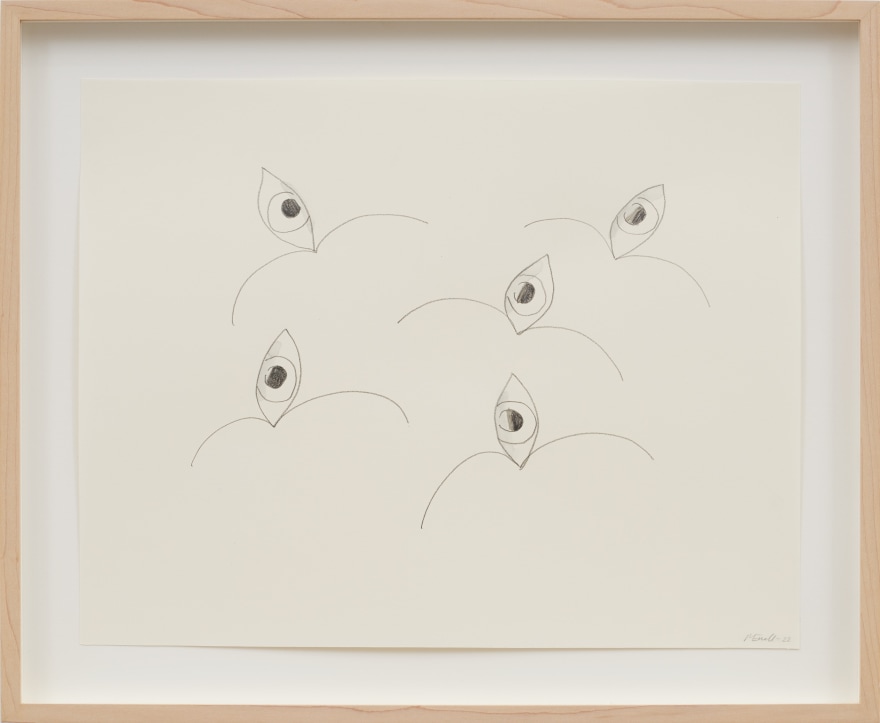 Mia Enell Abstract Eyes, 2022 Paper, pencil, watercolor 11 x 14 in 27.9 x 35.6 cm (unframed)  43,5 x 36,5 cm (framed) (MEN23.006)