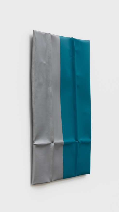 Anna Fasshauer, Green Grey, 2020. 38.5 x 32.25 x 2 in, 98 x 82 x 5 cm. Aluminum and lacquer (AFA20.002)