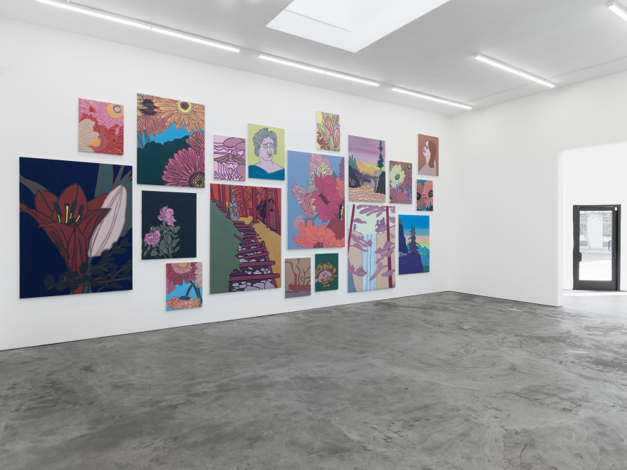 Installation view of Hubert Schmalix, Eyes Upon...., (February 11 - March 11, 2023). Nino Mier Gallery Two, Los Angeles.
