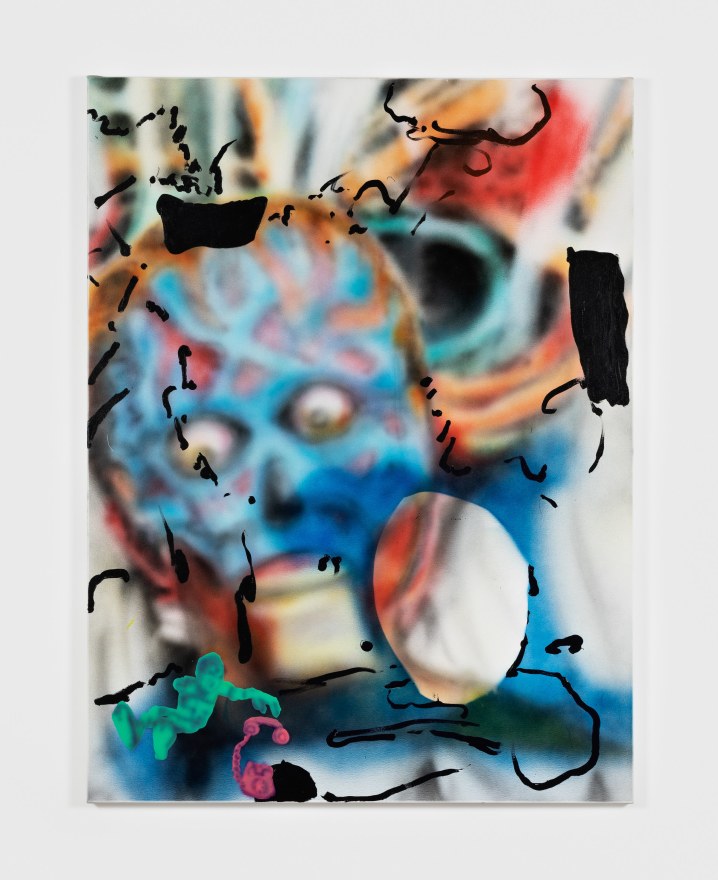 Antwan Horfee Ebay John Collage, 2021 Acrylic on canvas 47 1/4 x 35 3/8 in 120 x 90 cm (HOR21.012)