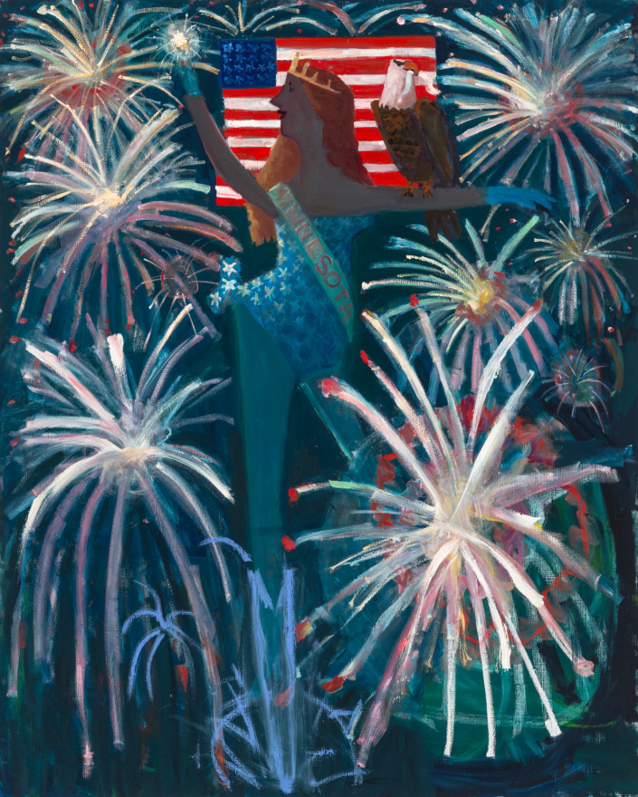 Kyle Staver Miss Minnesota, 2025 Oil on linen 68 x 58 in 172.7 x 147.3 cm (KST25.007)
