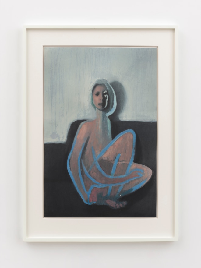 Jonathan Wateridge Couch, 2025 Oil on paper 37 1/8 x 26 3/4 x 1 5/8 in (framed) 94.4 x 68 x 4 cm (framed) (JWA25.043)
