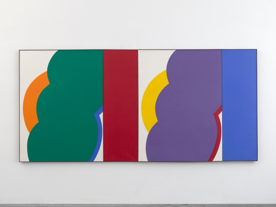 Georg Karl Pfahler
Doppel Zwei, 1966
Acrylic on canvas
126 3/4 x 134 3/4 in (framed)
322 x 342.3 cm (framed)
(GKA25.005)