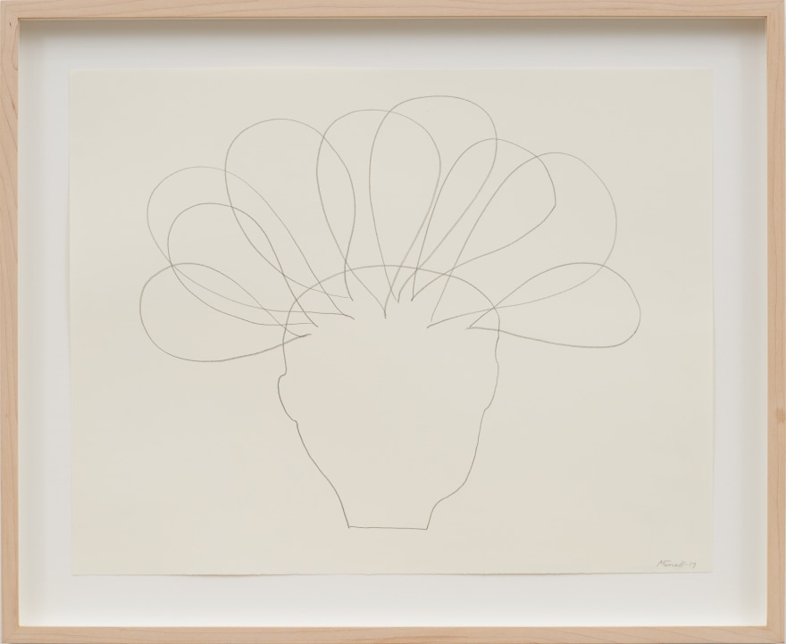 Mia Enell Empty headed, 2019 Paper, pencil 11 x 14 in 27.9 x 35.6 cm (unframed)  43,5 x 36,5 cm (framed) (MEN23.010)