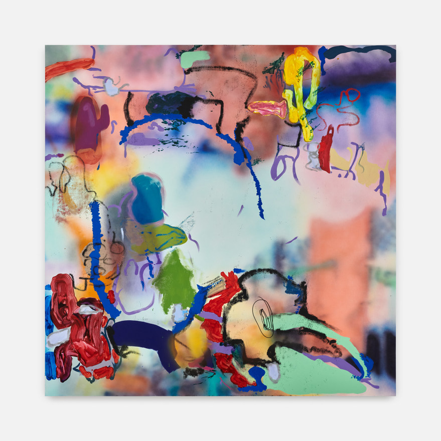 Antwan Horfee heavy obstacles, 2022 Acrylic on canvas 78 3/4 x 78 3/4 in 200 x 200 cm (HOR22.001)