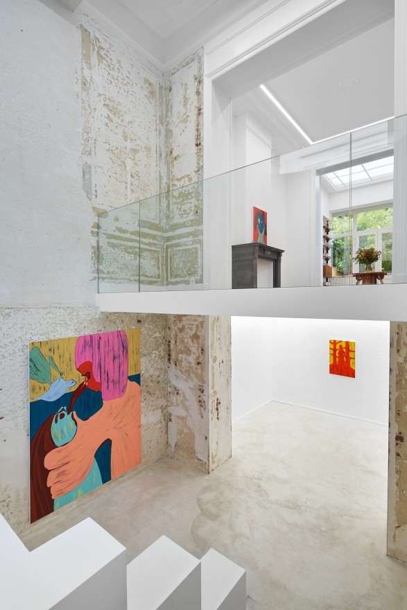 Installation View of Nicola Tyson, A Bit Touched, (November 18 - December 17, 2022). Nino Mier Gallery, Brussels.