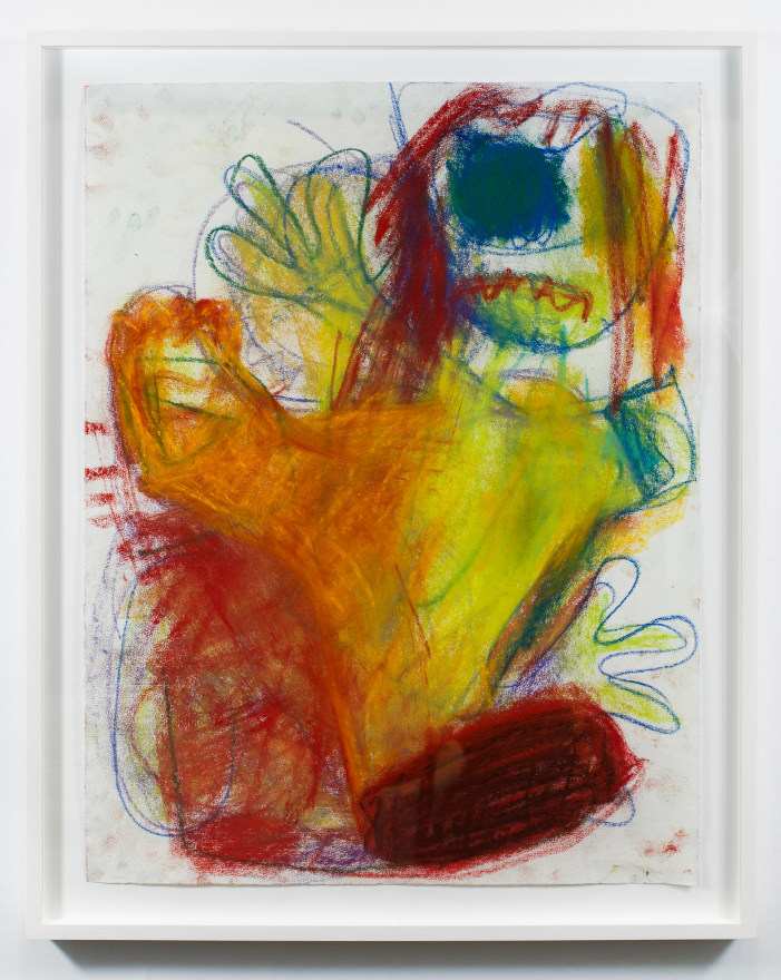 Anke Weyer, Untitled, 2018, Oil pastel on paper, 25 x 19 in, 63.5 x 48.3 cm (AW18.002)