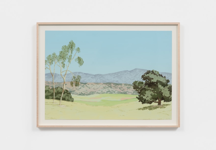 Jake Longstreth Springtime in Southern California (After Granville Redmond) #3, 2022 Oil on paper 16 1/2 x 22 1/2 x 1 1/2 in (framed) 41.9 x 57.1 x 3.8 cm (framed)&nbsp; 14 x 20 in (unframed) 35.6 x 50.8 cm (unframed) (JLO22.011)