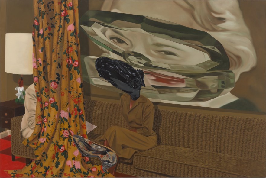 Lola Gil Living Room Curtain, 2024 Oil and acrylic on linen 47 1/4 x 70 3/4 in 120 x 179.7 cm (LG24.011)