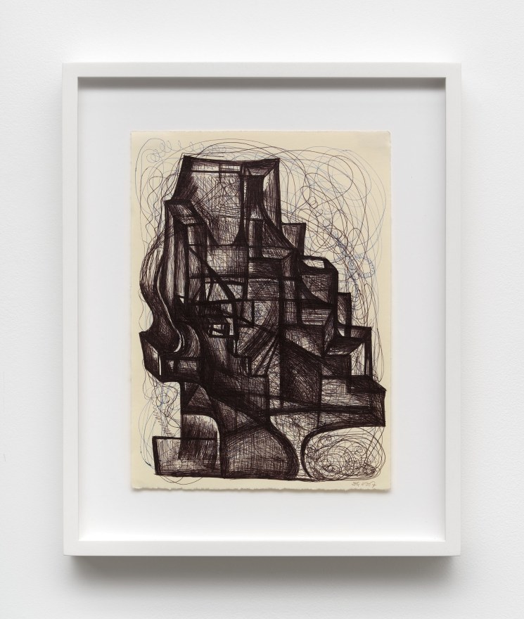 Joanne Greenbaum Untitled , 2007 Ball-point on paper 15 5/8 x 12 5/8 x 1 5/8 in (framed) 39.7 x 32.1 x 4.1 cm (framed) (JGR22.007)
