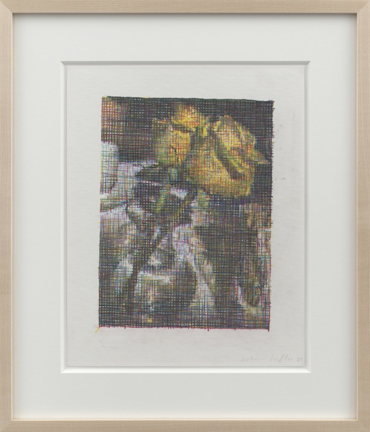 Asher Liftin Yellow Roses, 2023 Colored pencil on paper 16 1/4 x 14 in (framed) 41.3 x 35.6 cm (framed) (ALI23.008)