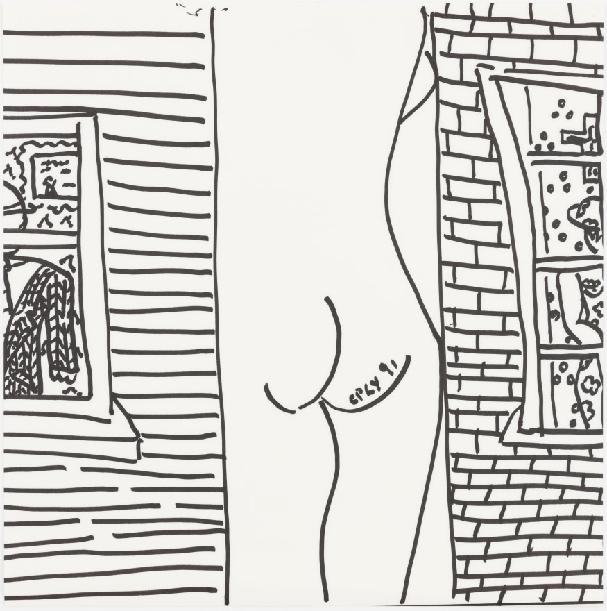 William N. Copley, Untitled, 1991. Pen on paper, 15 1/2 x 15 3/8 in, 39.4 x 39.1 cm (WC20.029)