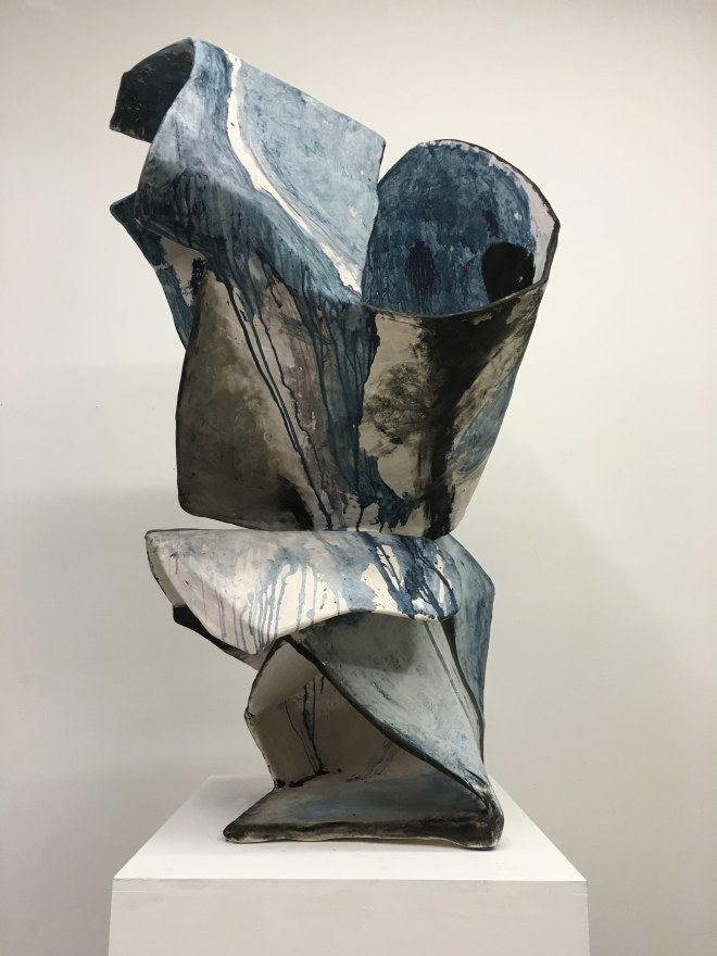 Ernesto Burgos, Brood, 2015. Fiberglass, resin, acrylic, spray paint, charcoal, oil and cardboard, 57 x 35 x 33 inches (EB16.009)