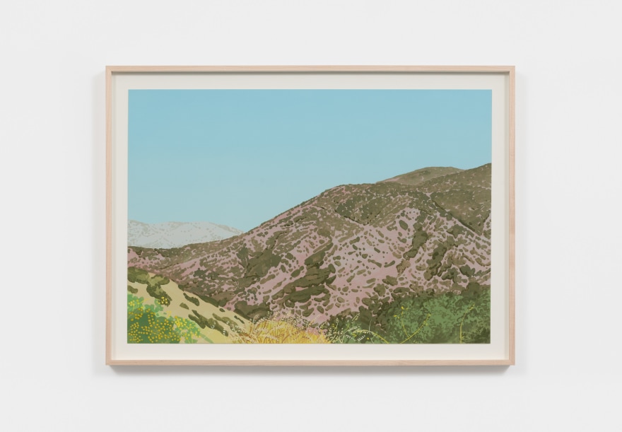 Jake Longstreth San Dimas Canyon #1, 2022 Oil on paper 16 1/2 x 22 1/2 x 1 1/2 in (framed) 41.9 x 57.1 x 3.8 cm (framed)&nbsp; 14 x 20 in (unframed) 35.6 x 50.8 cm (unframed) (JLO22.013)