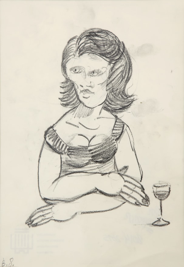 Ben Sledsens, Girl, 2014-2015, pencil on paper, artist frame, 18.3 x 14.9 in (46.4 x 37.8 cm), BSL15.001