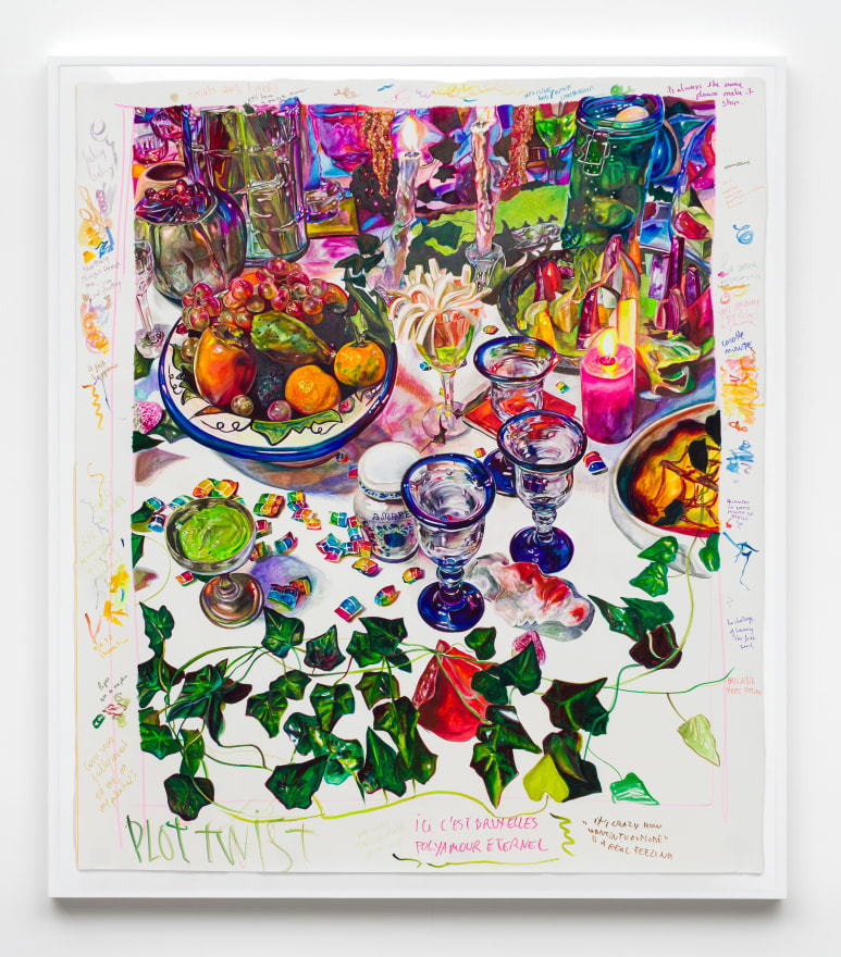 Giulia Messina Treats are tricks, 2025 Markers and ink on paper 59 x 51 3/8 in 150 x 130.5 cm (GME25.009)