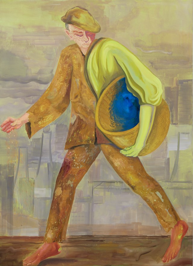 Tomasz Kowalski, The Sower, 2018. Oil on canvas, 65 x 47 1/4 x 1 5/8 in, 165 x 120 x 4 cm (TKO18.012)