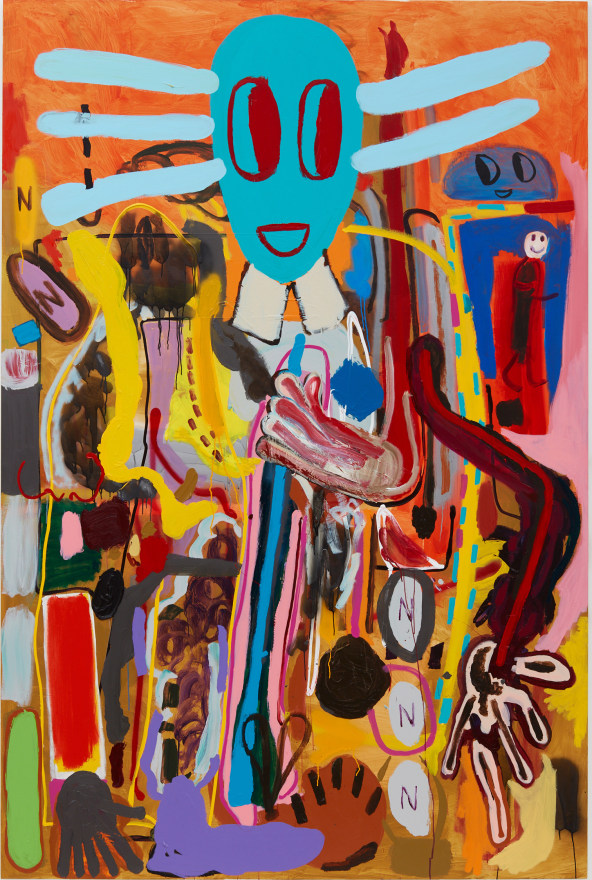 Andr&eacute; Butzer, Ernst Ludwig Kirchner Hinrichtung im Jahre 1999, 2018, Oil and Acrylic on Canvas, 106 1/4 x 70 7/8 in (270 x 180 cm), AB18.023