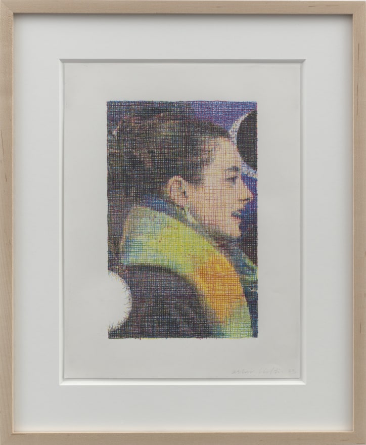 Asher Liftin Silver, 2023 Colored pencil on paper 17 x 14 in (framed) 43.2 x 35.6 cm (framed) (ALI23.020)