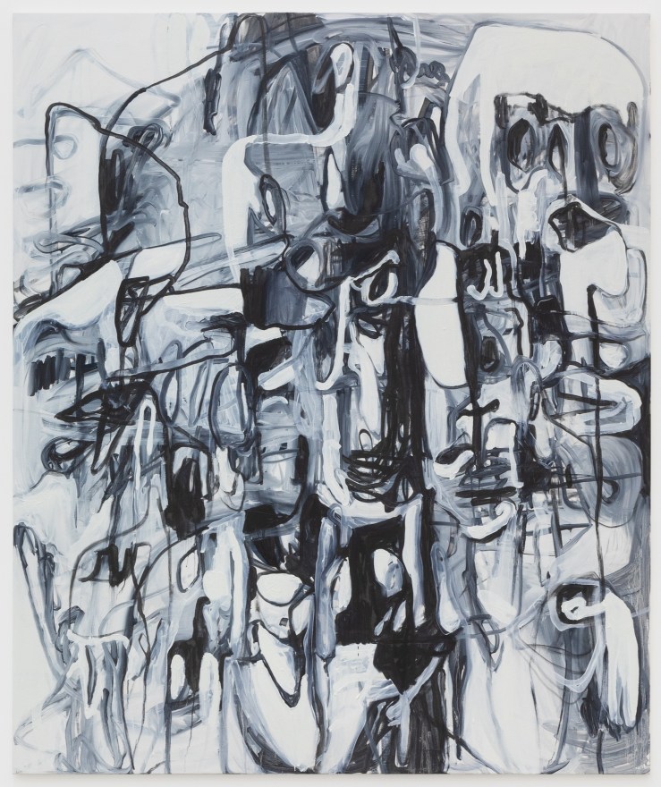 Jana Schr&ouml;der, NEUROSOX L2, 2020. Acrylic, graphite and oil on canvas, 94 1/2 x 78 3/4 in, 240 x 200 cm (JSR20.005)