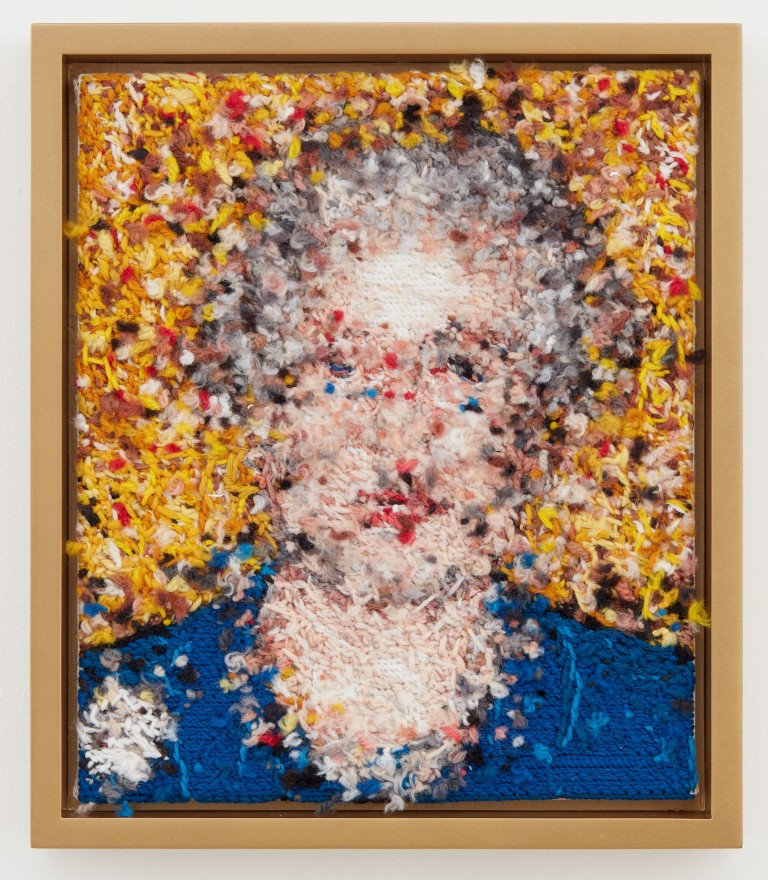 Polly Borland, The Queen (Mr. Hawkins), 2017. Hand stitched wool tapestry, 12 x 10 in, 30.5 x 25.4 cm (POB17.002)