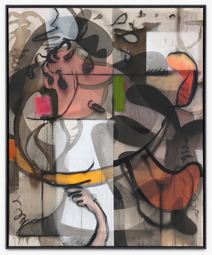 Jan-Ole Schiemann, Kavex 26, 2019, Ink and acrylic on canvas, 43 1/4 x 35 3/8 in (110 x 90 cm), JS19.051